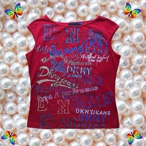 💌🇺🇸DKNY Jeans Graphic Painted Red Tank🇺🇸💌